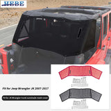 PVC Trunk Shade Net for Jeep Wrangler JK 4-Door 07-17 Car Interior Accessory HEBE