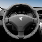 Breathable Anti-Slip Leather Steering Wheel Cover for Peugeot