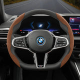 Segmented Suede Steering Wheel Cover for BMW