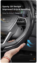 Wave Carbon Fiber Wheel Cover for Audi Car Interior Accessory Hocasen