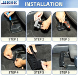 Under-Seat Storage Box Alloy for Ford F150 2015-2026 Car Interior Accessory HEBE