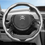 Steering Wheel Cover Carbon Fiber Texture for Citroen