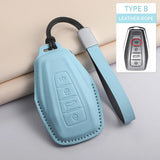 Car Key Case Cover for Geely New Coolray 2023-2025 X6 Emgrand Global Hawk GX7 PU Leather Car Keychain