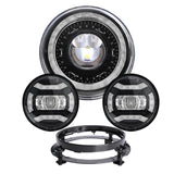 Motorcycle 7 Inch Round Led Headlights For Harley Davidson Motorcycle Halo Ring Turn Signal DRL Auxiliary Motor Led Fog Lights