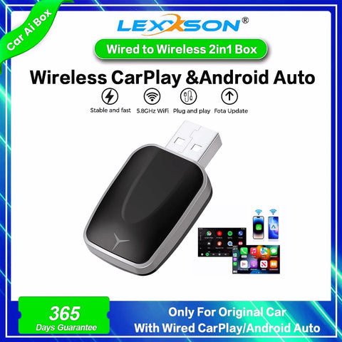 2-in-1 Wireless CarPlay and Android Auto Adapter for Cars CarPlay Adapter OEM