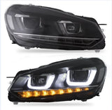 Dual Beam Projector Headlights for VW Golf 6 Mk6 09-14