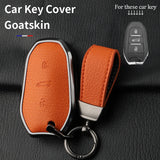 Citroen C5 X C4L C6 C3-XR AIRCROSS 308 408 508 2008 3008 4008 5008 DS 5LS 4S Metal and Leather Car Key Case Cover