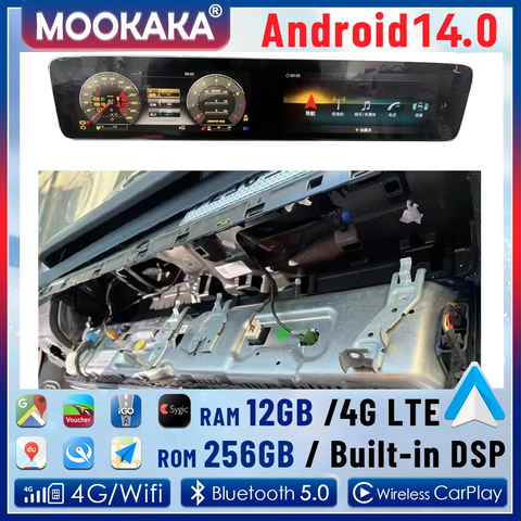 Android 13 Dual Screen Head Unit for Mercedes G-Class 2018-2023 Android Head Unit Aotsr 8G256G and 360Camera Eight Core
