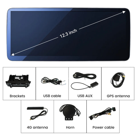 12.3" Android 13 GPS Navigation for Mercedes Benz C Class Android Head Unit Aotsr 4GB 64GB Eight Core