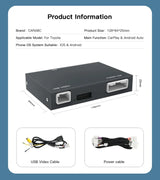 Wireless CarPlay Android Auto AI Box for Toyota Models