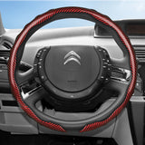 Steering Wheel Cover Carbon Fiber Texture for Citroen