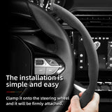 Segmented Suede Wheel Cover for Peugeot 206 308 3008 508 Car Interior Accessory Hocasen