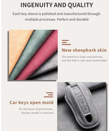 Car Key Case Cover Shell For Porsche Panamera Spyder Carrera Macan Cayman Cayenne 911 970 981 991 Leather Car Keychain Car Ke