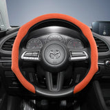 Snap-On Suede Steering Wheel Cover for Mazda Cars