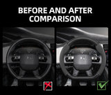 DS Suede Matte Carbon Fiber Steering Wheel Cover Car Interior Accessory Hocasen