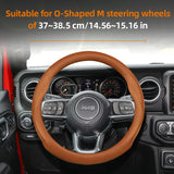 Breathable Leather Steering Cover for Jeep Wrangler JL
