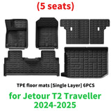 Custom TPE All-Weather Floor Liners for Jetour T2 2024–2025