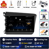 2K Android 15 Multimedia Head Unit for Honda Civic 2012-2015