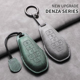 Leather Car Key Case Cover Shell For DENZA D9 EV D9 DM Sheep Suede Car Remote Key Bag Case Protecter Keychain Cover Decorativ