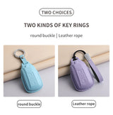 Leather Car Key Case Cover For DFSK DongFeng 580 F507 Aeolus AX7 GS PU Car Remote Key Bag Case Shell Protecter Keychain Holde