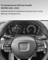For Honda Accord 10th Gen Facelift & INSPIRE Made of Alcantara Auto Steering Wheel Decorative Frame Trim Sticker Car Accessor