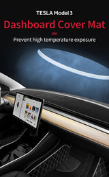 Anti-UV Flannel Dashboard Cover for Tesla Model 3 Car Interior Accessory GMUNI
