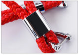 Premium PU Leather Braided Car Keychain Universal