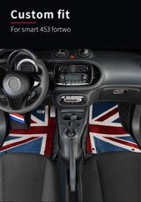 Luxury Leather Floor Mats for Smart 453 Fortwo (2 Pcs)