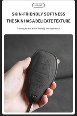 Suede Car Key Case Cover For Hongqi H5 2021 2022 2023 Car Key Shell Accessories For Hongqi H5