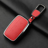 Aluminum Alloy Goatskin Car Key Case Cover for Jaguar JLR