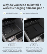 LHD for Hyundai Sonata 2024 N-line Armrest Storage Box Anti Dirt Pad Wireless Accessories Tidying Fit Left Hand Drive