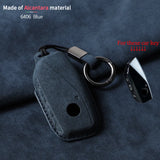 Suede Car Key Case for BMW For G38 G12 F49 i20 G07 G08 1 5 7 Series x1 x5 x7 ix XM i7 M760 Keychain Accessories