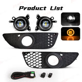 LED Fog Lamps with Angel Eyes Rings for Mitsubishi LED Ambient Light OEM White Yellow Ring