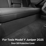 Tesla Model Y Launch 2025 Juniper Central Control Side Anti-kick Pad TPE Door Sill Strip Guard Protection Cover Car Accessori
