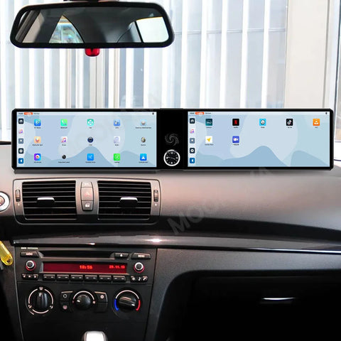 24.6" Dual Screen Android Head Unit for BMW 1 Series 2006-2011 Android Head Unit Aotsr 8G128G and 360Camera Eight Core