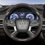 Breathable Leather Steering Wheel Cover for Mitsubishi