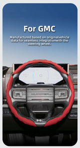GMC Wave-Shaped Segmented Leather Steering Cover Car Interior Accessory Hocasen
