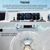 1 DIN Marine Stereo Bluetooth USB for Boat UTV RV
