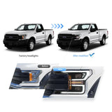 LED Dual Beam Projector Headlights for Ford F-150 2018-2020 Car Interior Accessory Vland