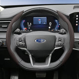 Breathable Leather Steering Wheel Cover for Ford