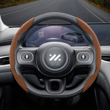 Suede Buckle-Type Steering Wheel Cover for IM