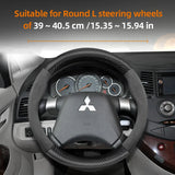 Carbon Suede Steering Wheel Cover for Mitsubishi