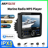 Marine Radio Stereo Bluetooth Waterproof for Boat ATV UTV Android Head Unit AKAMATE