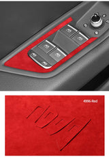 For Audi A4L A4 S4 A5 S5 RS4 RS5 Q5L SQ5 Q5 Q7 Made of Alcantara Car Window Switch Panel Trim Sticker Auto Interior Accessories
