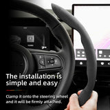 Segmented Suede Wheel Cover for Lynk & Co Model 01 Car Interior Accessory Hocasen