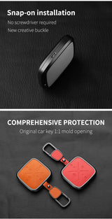 8 Button Aluminum Alloy Goatskin Car Key Case Cover for Zeekr X 001 009 2022 2023