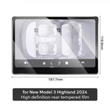 Tempered Glass Film Protector for New Tesla Model 3 Highland 2024 Rear Center Control Touch Screen