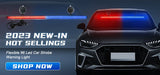 4-Panel Wireless LED Strobe Emergency Warning Light Red Blue Car Interior Accessory MAGIC COLORM