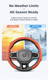 Premium Suede Snap-On Steering Wheel Cover for Volvo