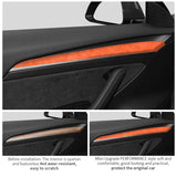 Top Suede For Tesla Model 3 (2020-2023) Model Y (2020-) Door Inner Handle Trim Sticker Car Premium Interior Tuning Accessorie